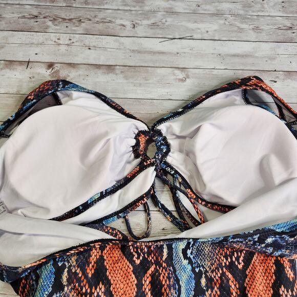 Shein Snakeskin Print Cut Out One Piece Swimsuit 2XL NWT - Picture 6 of 7